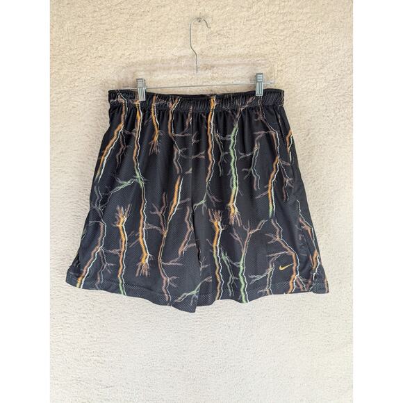 Nike Team Shorts Mens Medium Reversible Lightnight Black Gray Mesh Lined NO TAG - Picture 3 of 15